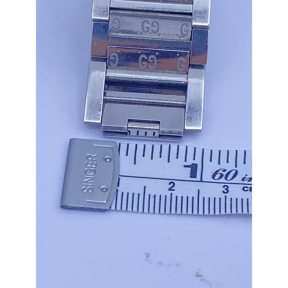 Authentic Gucci Stainless Steel GG Monogram Bangle Watch - Picture 3 of 13